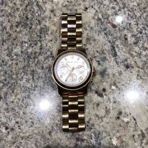 Michael Kors gold watch with Mother of Pearl face